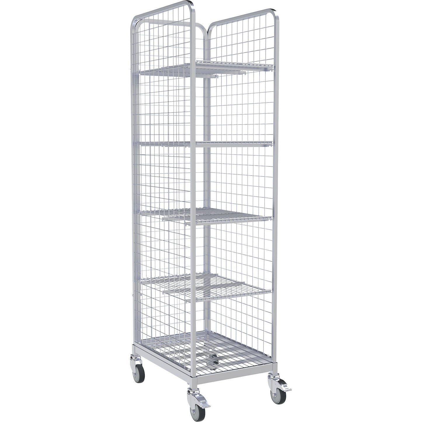 Steel roll container, 3-sided, WxD 500 x 680 mm.
