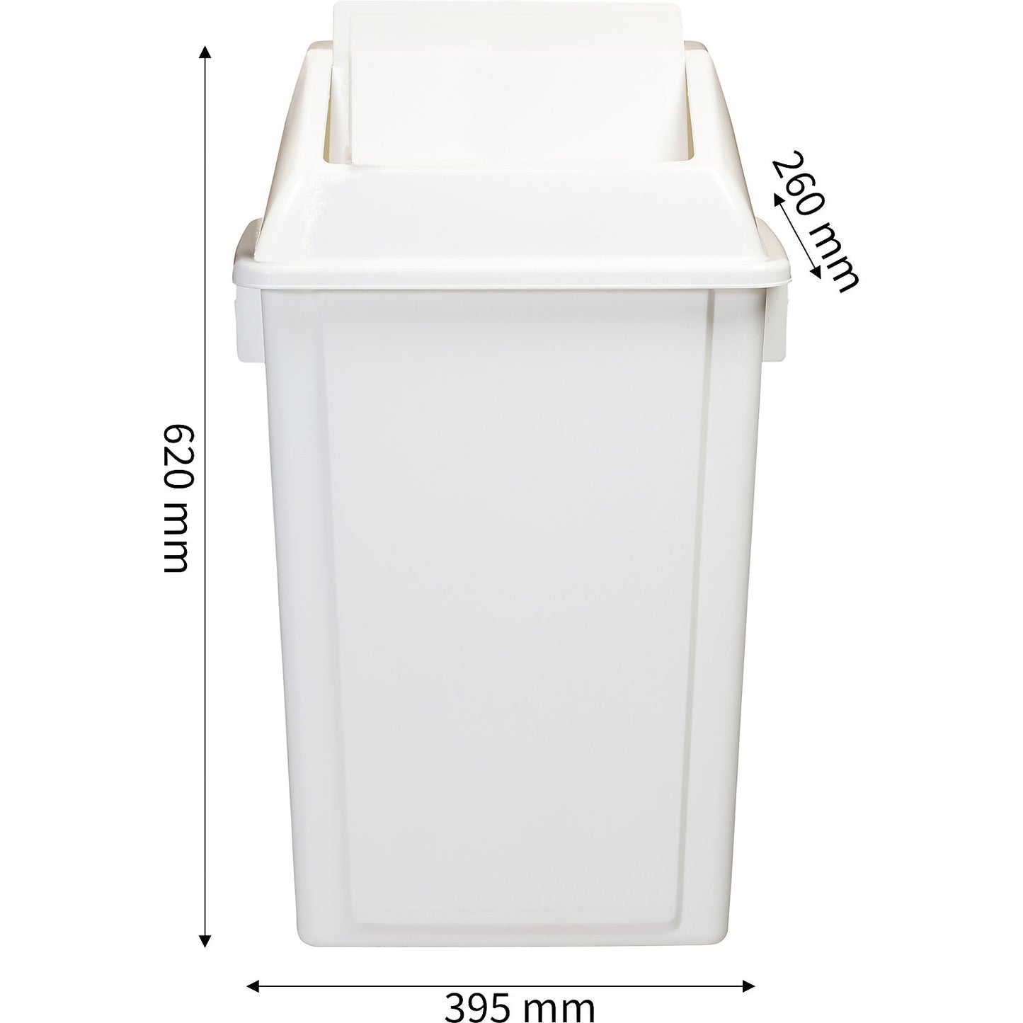 Swing bin, capacity 40 l, white.