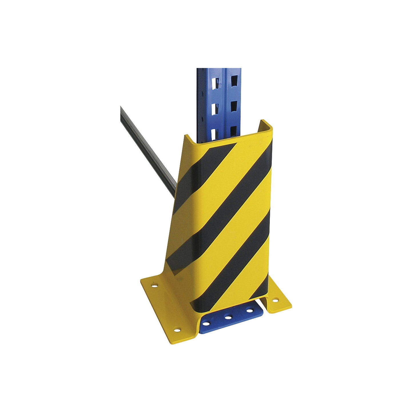 Impact protection, steel, U-shaped, wall thickness 5 mm, height 400 mm, internal width 155 mm.