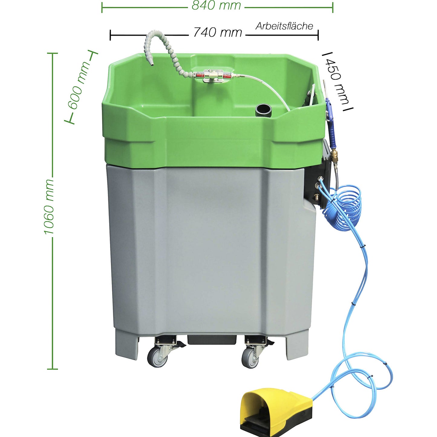Parts washer PROLAQ Compact set, with 3 x 20 l PROLAQ L 400, for painting tools.