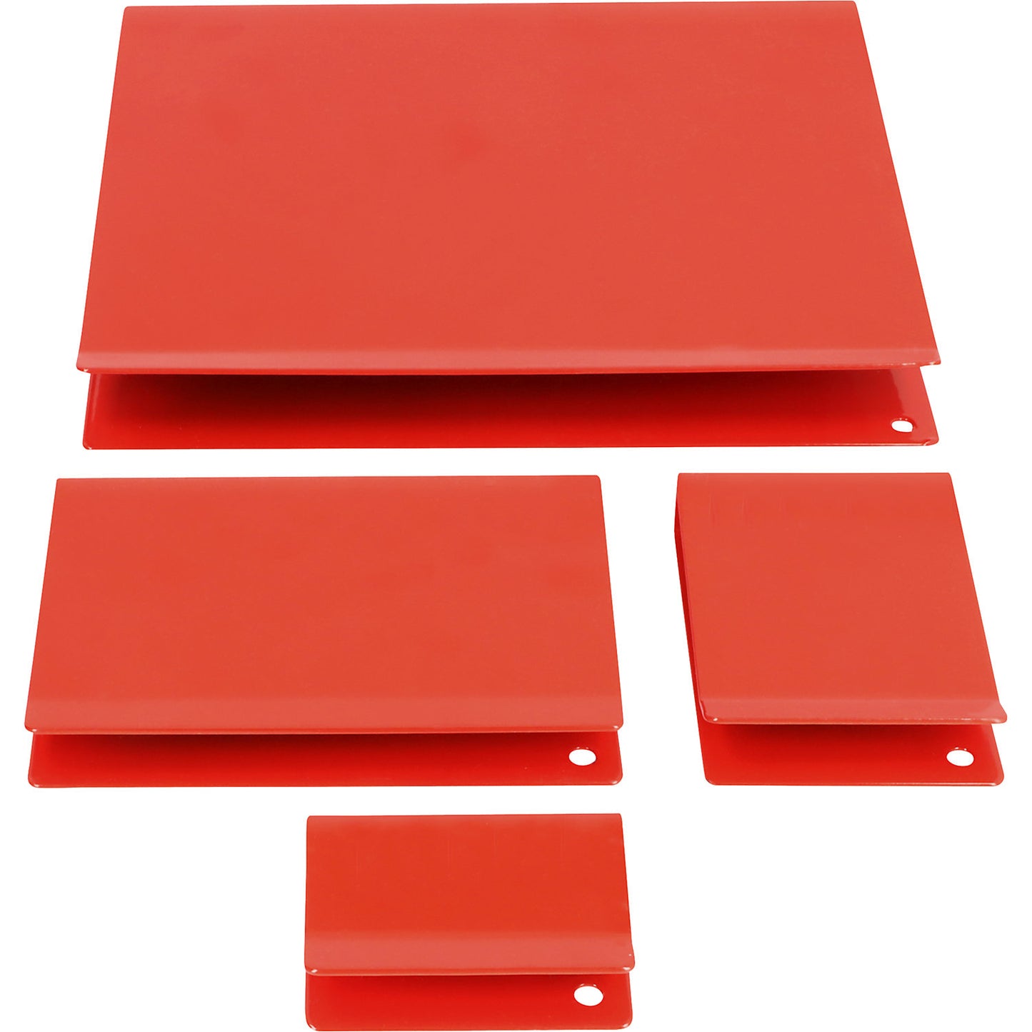 Box flap clip, pack of 2, made of steel, extremely stable, WxD 250 x 43 mm, clamping width 200 mm.