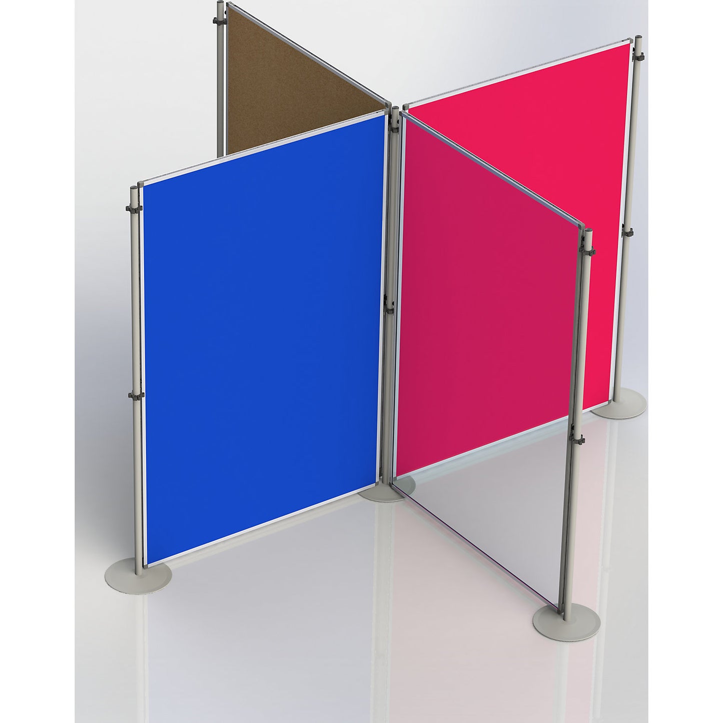 Functional partitions, fabric cover, HxW 1800 x 1200 mm, light grey, pack of 2.