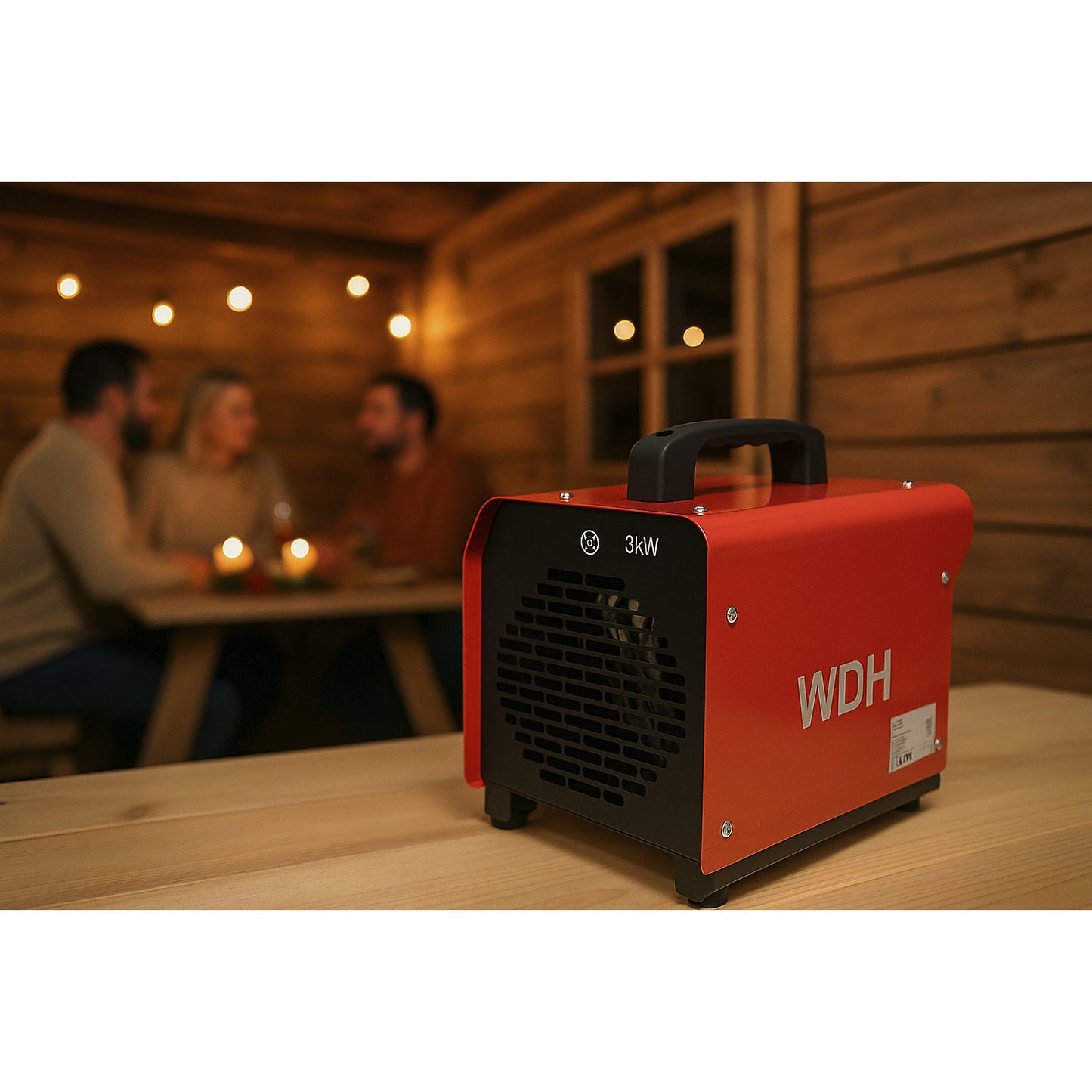 Fan heater, 3000 W, 3 kW, LxWxH 215 x 330 x 290 mm.