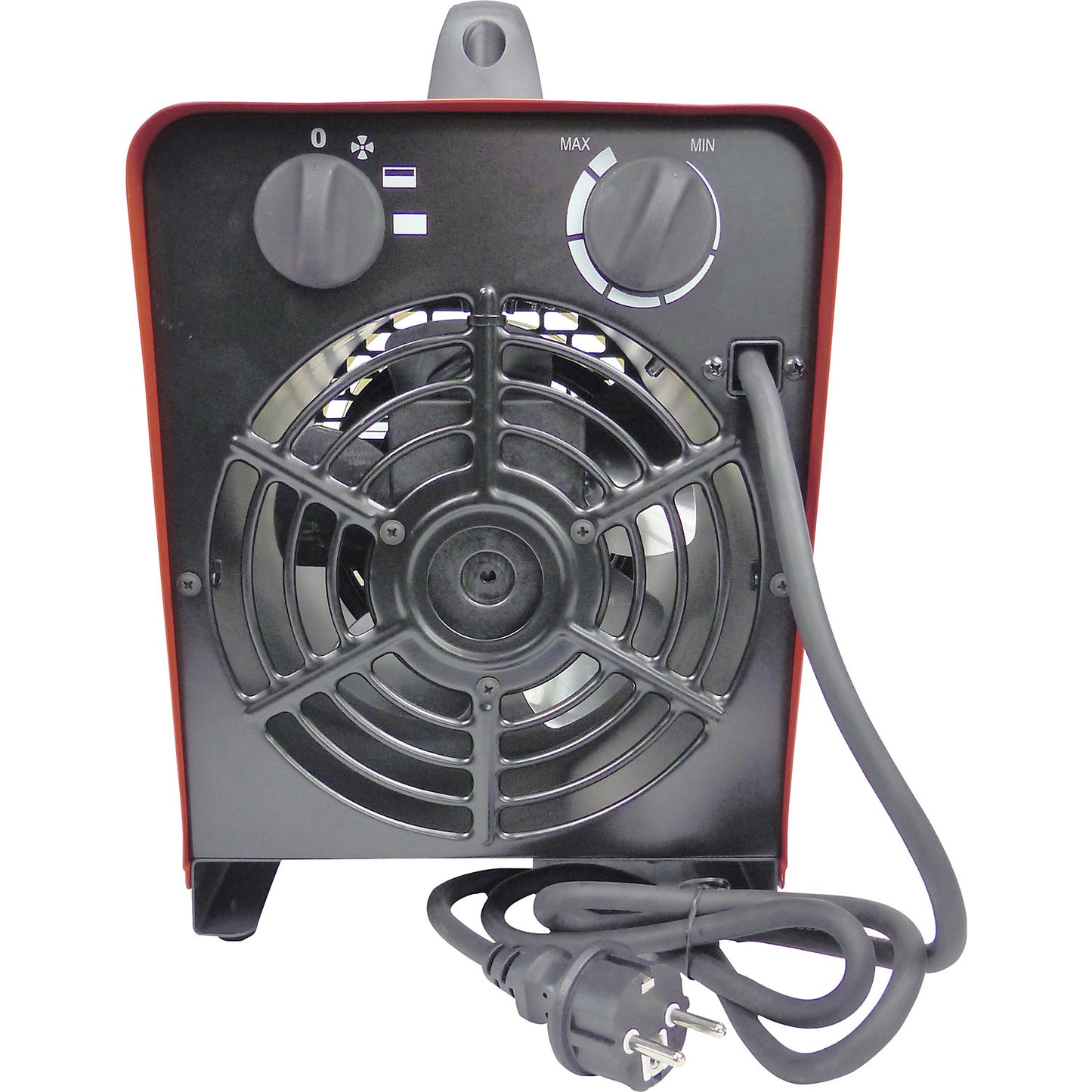 Fan heater with hose connection, 3000 W, 3 kW, LxWxH 275 x 355 x 330 mm.