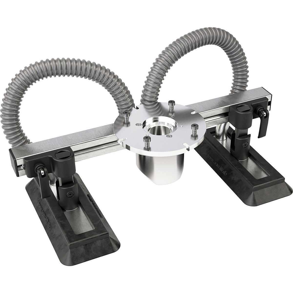 Suction base, for panels, 2 suction plates, WxD 85 x 200 mm.