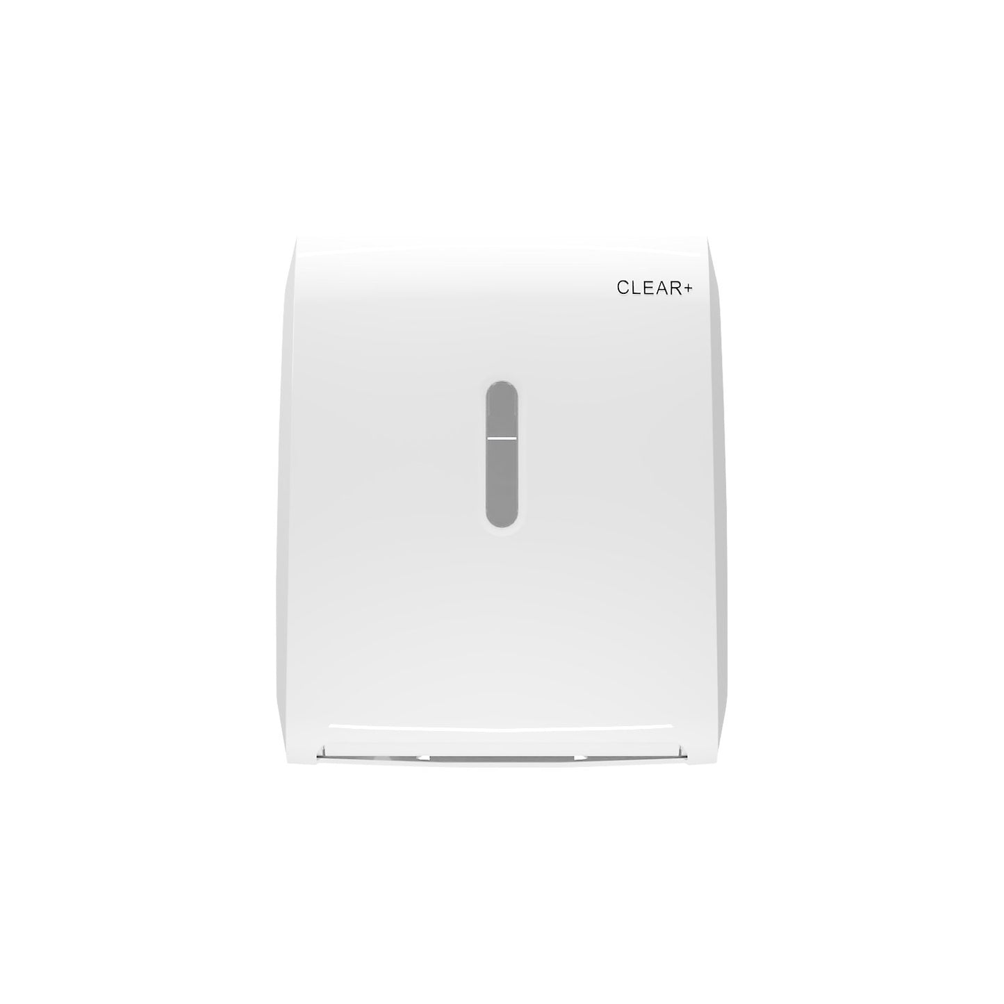 Dispenser for roll towels Clear+, HxWxD 400 x 390 x 600 mm, white.