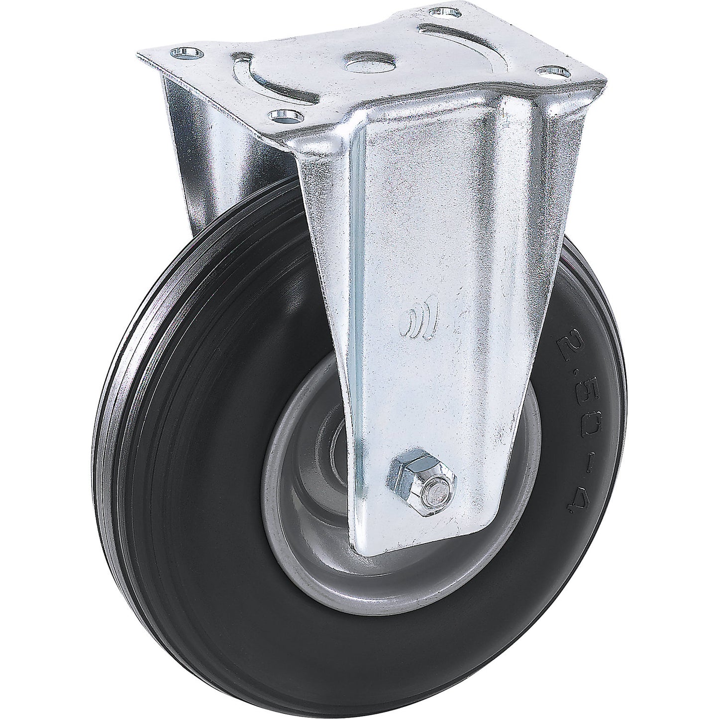 PU tyre, puncture proof, fixed castor, wheel ØxW 260 x 85 mm, ball bearing.