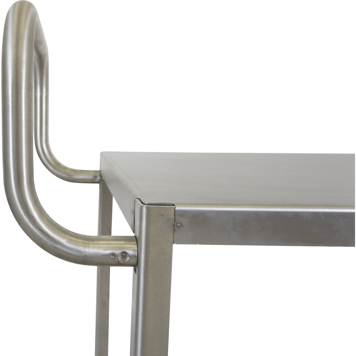 Stainless steel assembly trolley, 2 shelves, LxWxH 1045 x 510 x 915 mm.