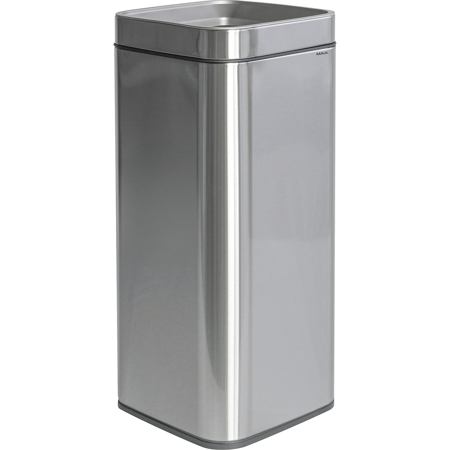 Stainless steel waste paper bin, anti-fingerprint, H 614 mm, capacity 30 L.