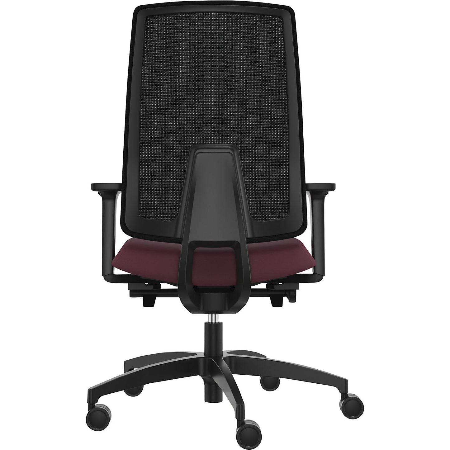 INDEED office swivel chair, with counterpressure adjustment, mesh backrest in shiraz red.