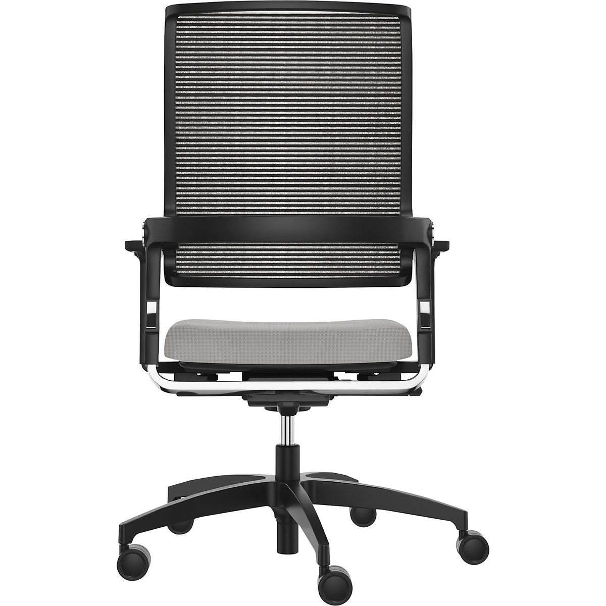 LORDO FLEX office chair, with mesh back rest, platinum grey.