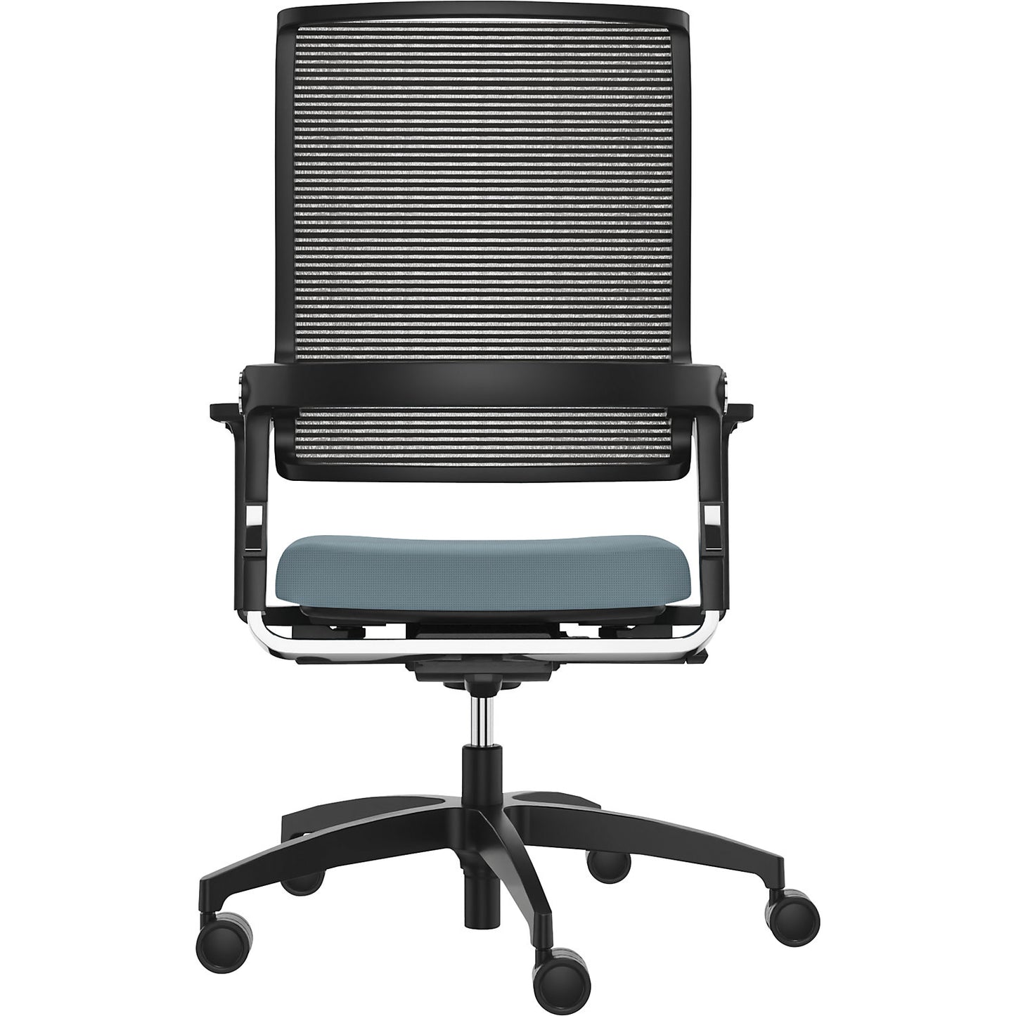 LORDO FLEX office chair, with mesh back rest, water blue.