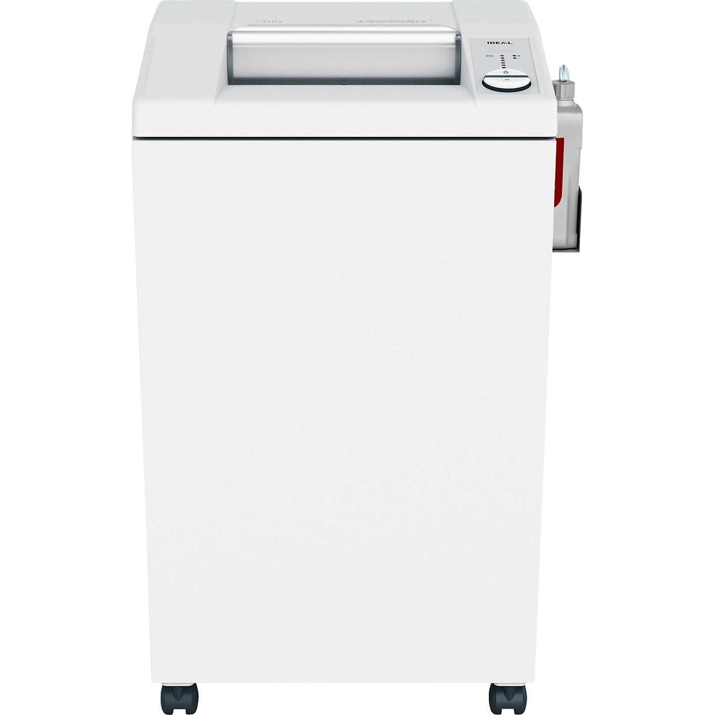 3104 CC document shredder with oiler, collection capacity 120 l, particles, 2 x 15 mm.