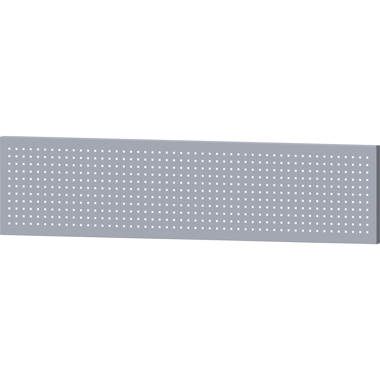 Perforated panel, height 500 mm, width 2000 mm, grey.