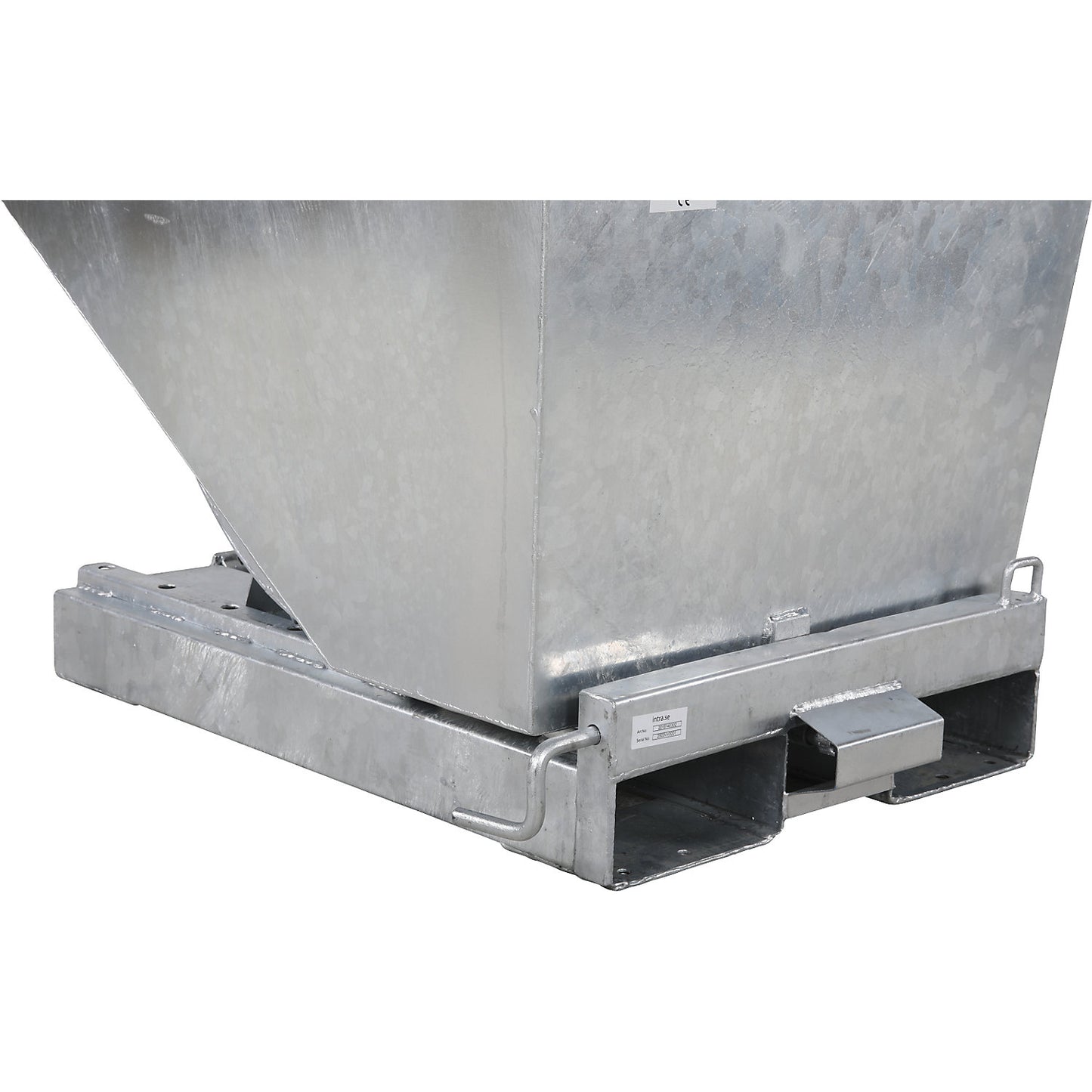 Tilting skips, steel, zinc plated, capacity 0.3 m³.