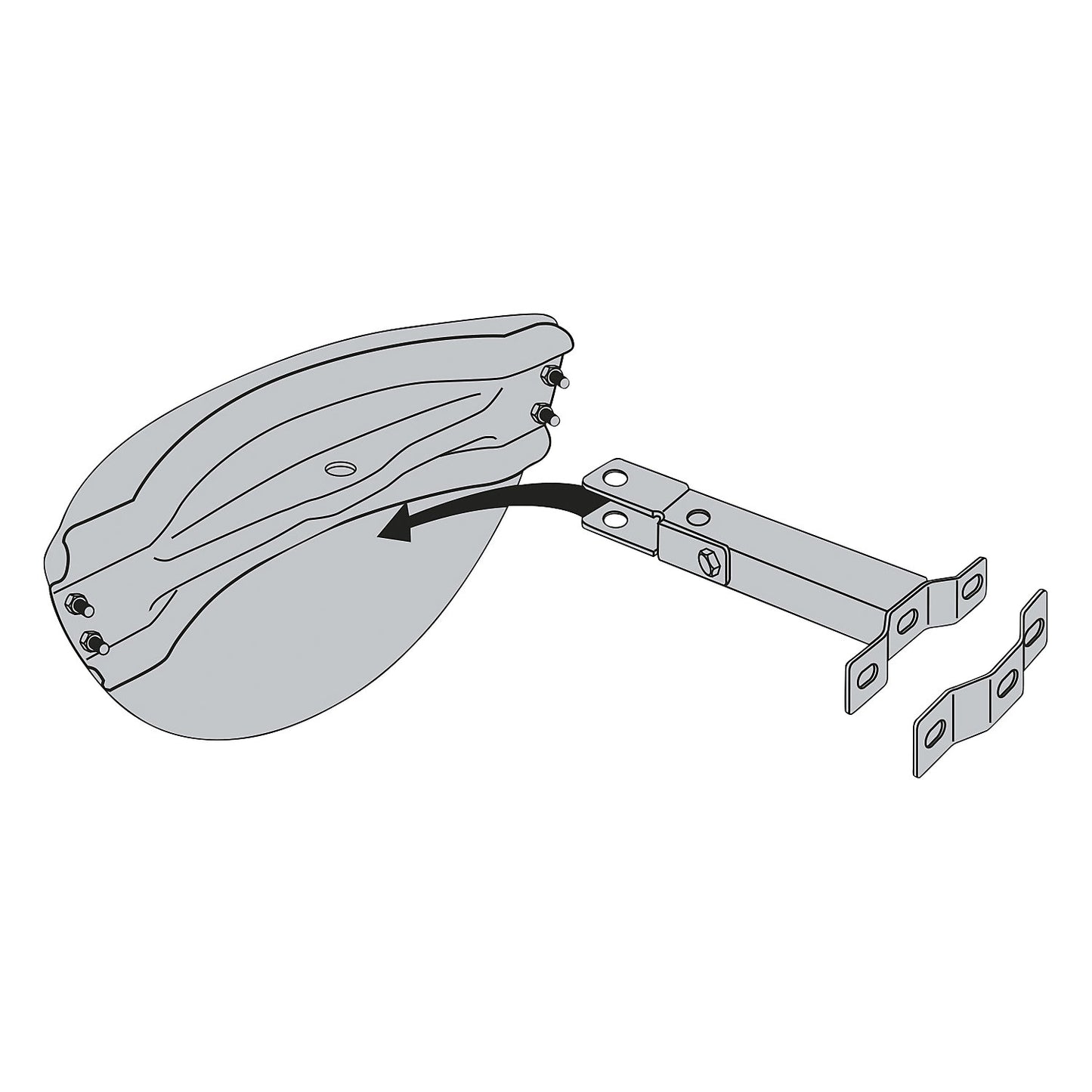 Garage driveway mirror, p.A.S.®, HxW 75 x 440 mm.