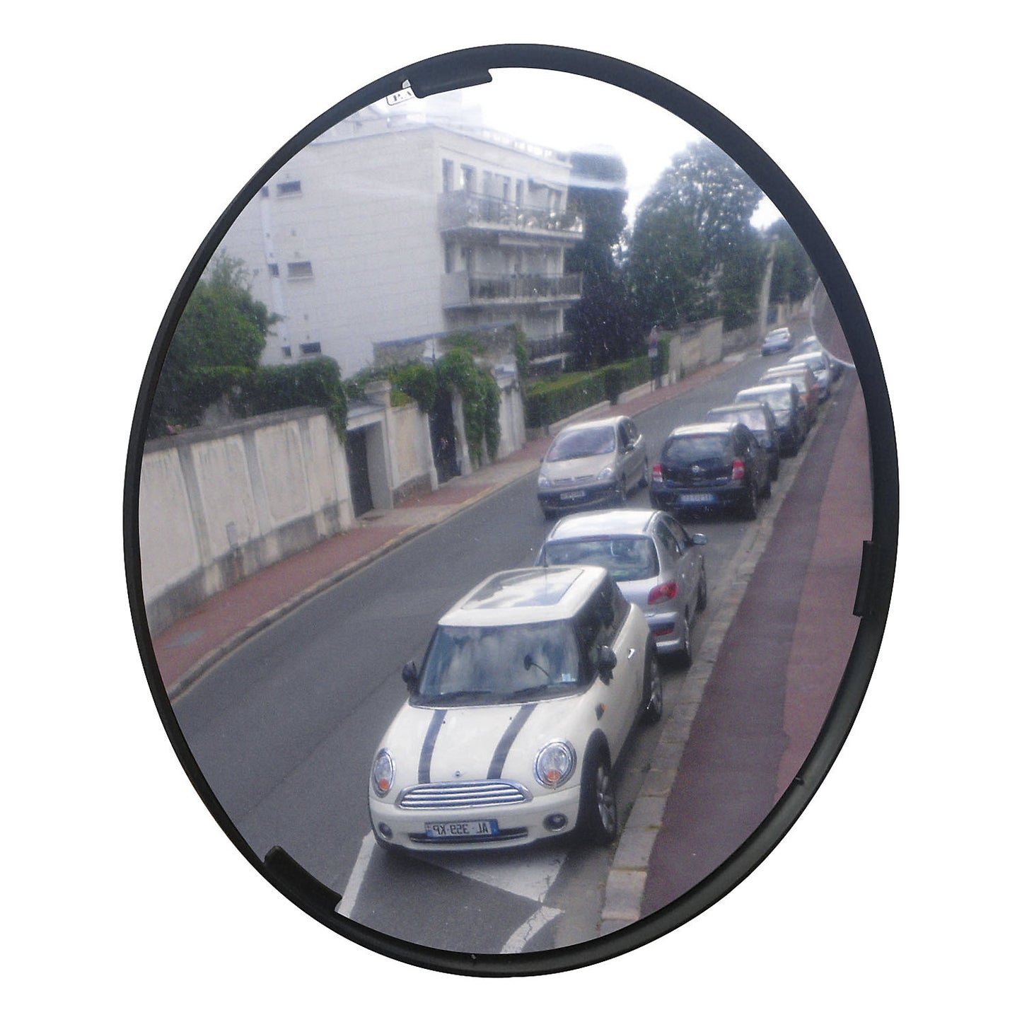 Multi-purpose mirror, 2 directions, round, Ø 300 mm, without frame, Polymir®.