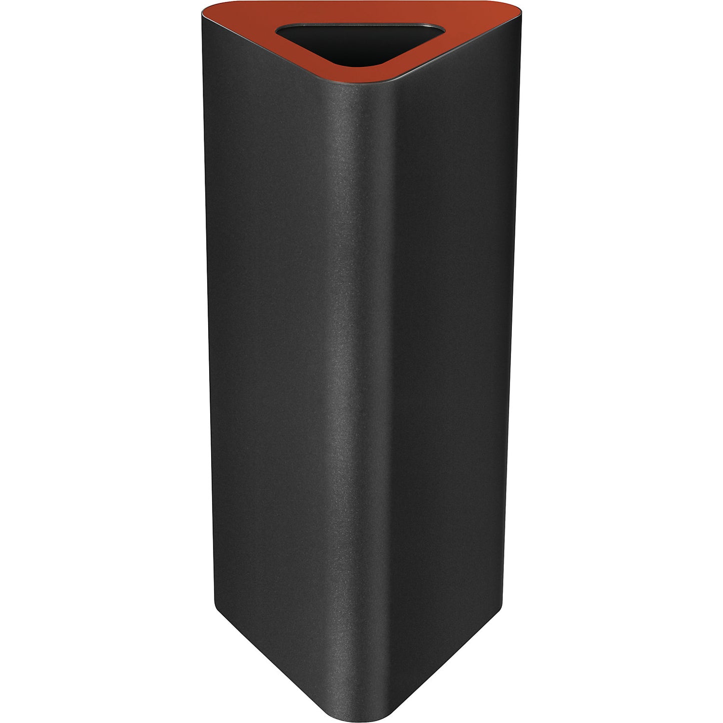 Pure recyclable waste collector, triangular, capacity 60 l, black / red.