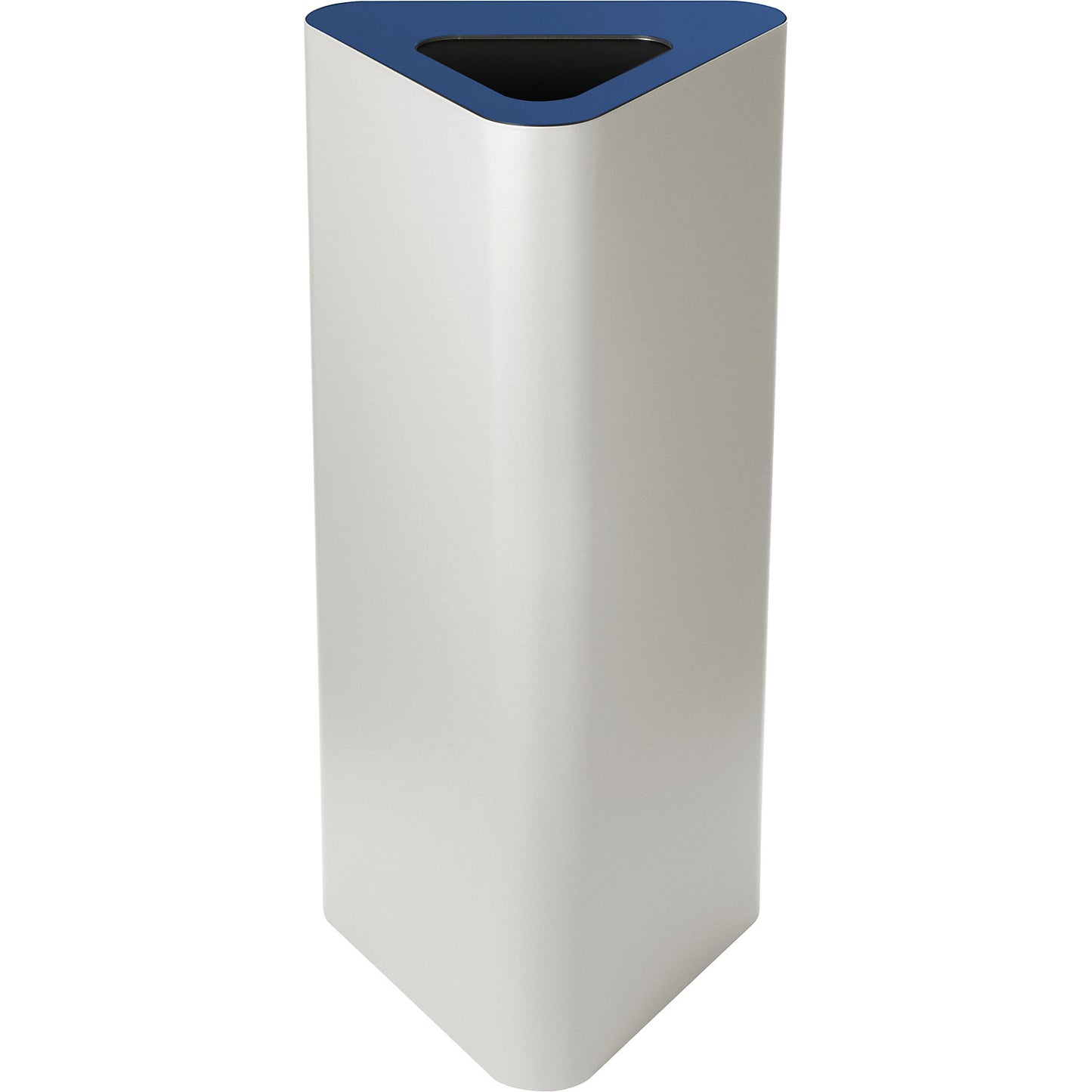 Pure recyclable waste collector, triangular, capacity 60 l, white / blue.