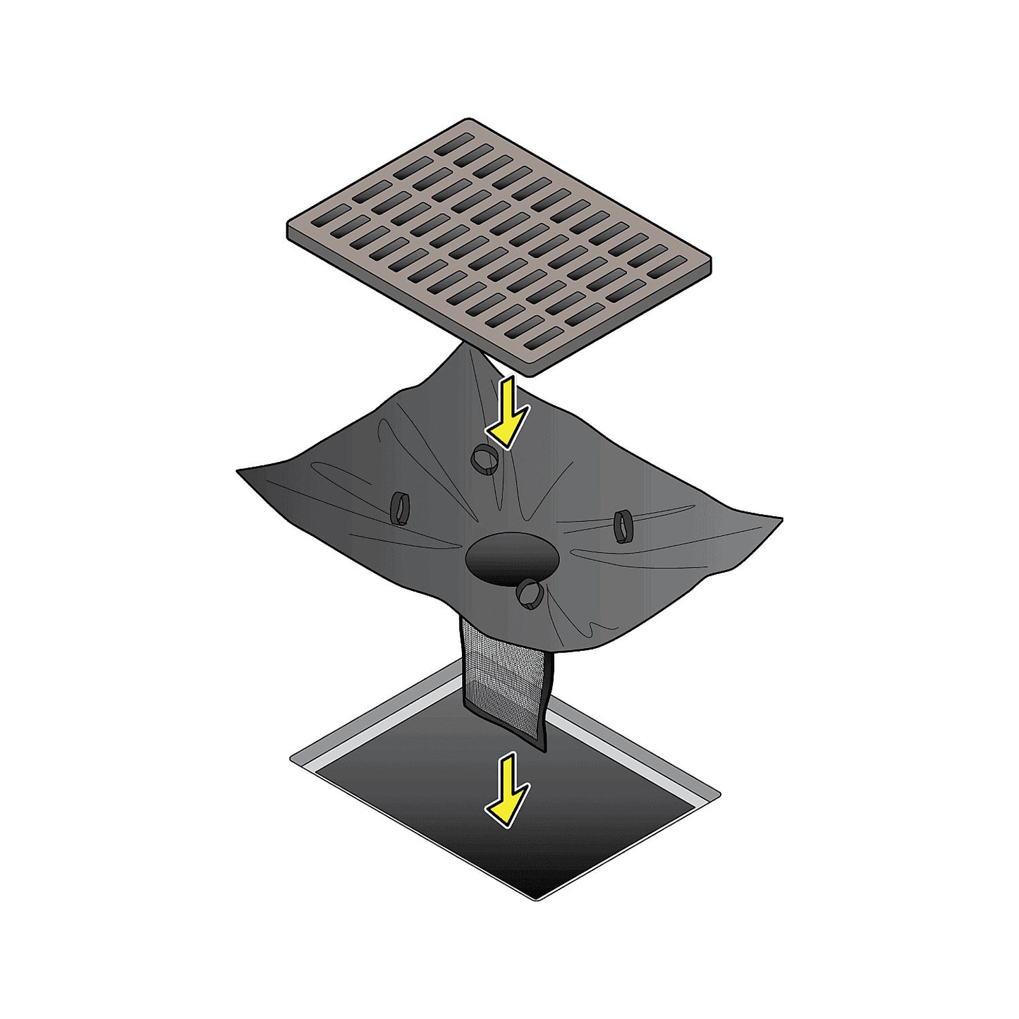 Drain protection filter, for waste and debris, LxWxH 1219 x 914 x 457 mm.