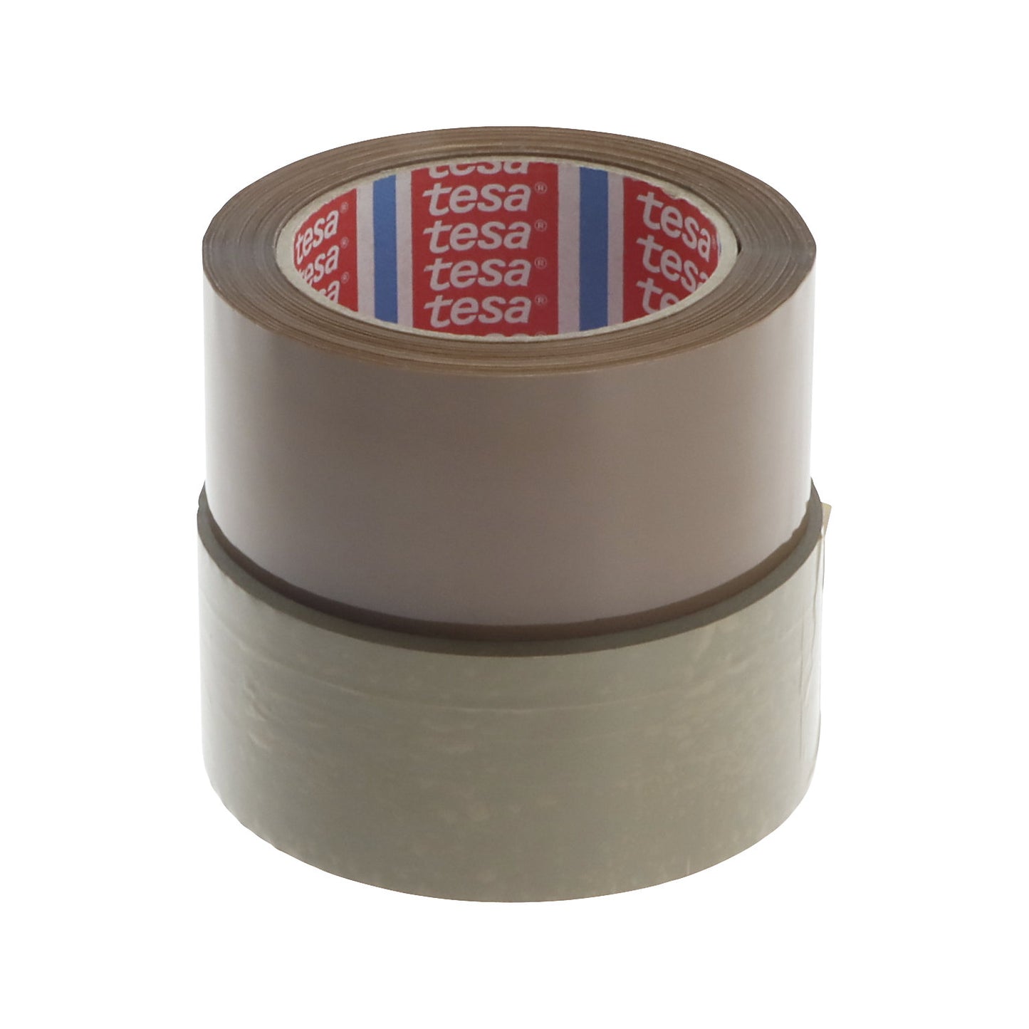 PET packaging tape tesa® 60418, 60% recycled, pack of 6 rolls, brown, tape LxW 132 m x 50 mm.