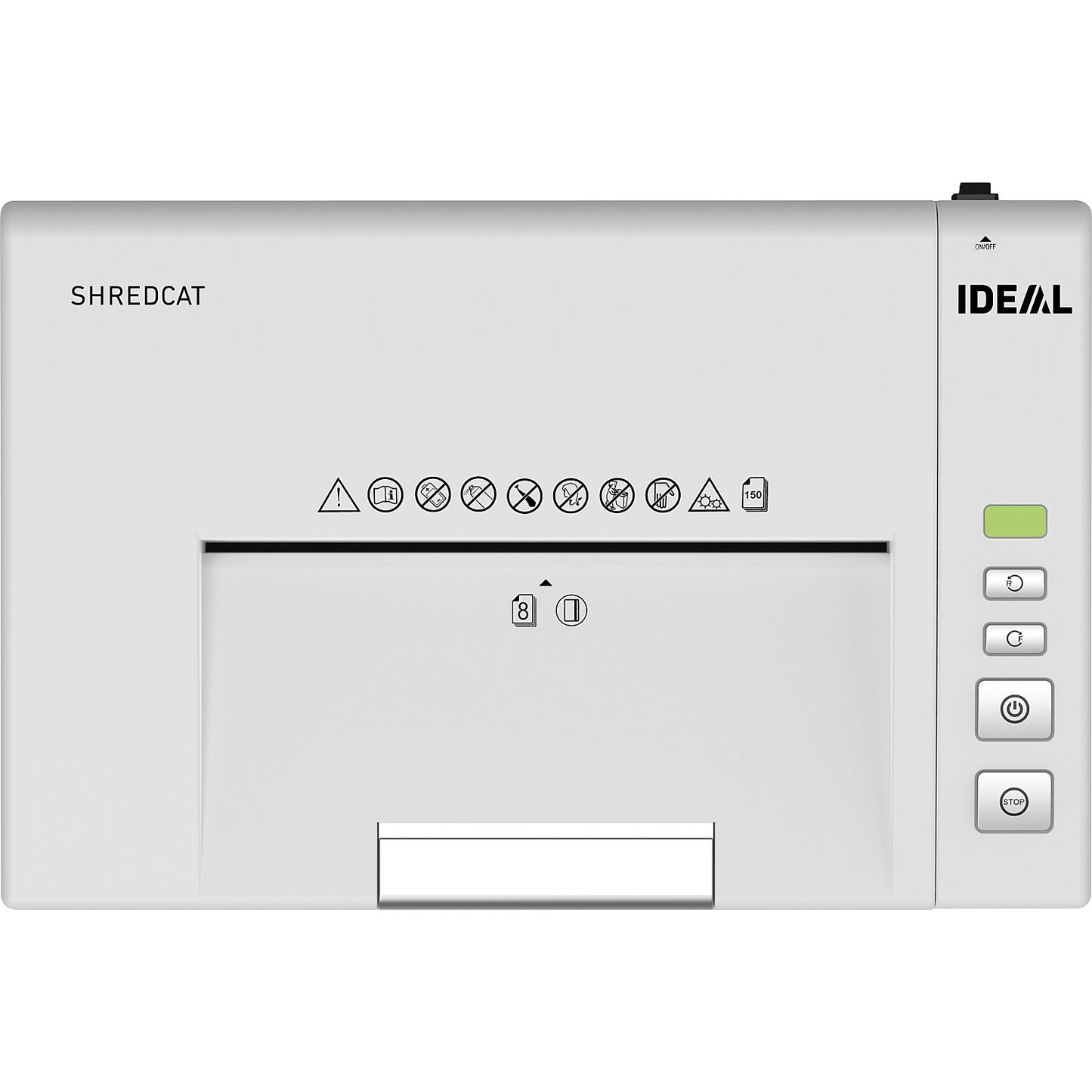 IDEAL Shredcat 8291 CC auto feed document shredder, container capacity 21 l, 4 x 10 mm.