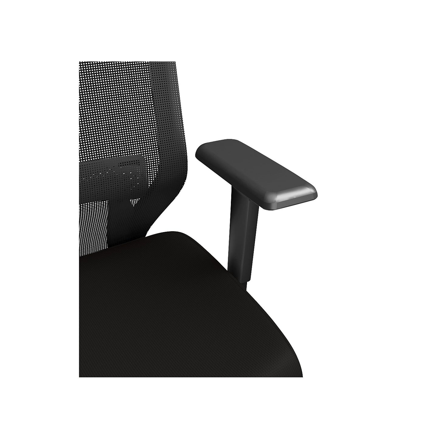 Grevia office chair, with mesh backrest, black.