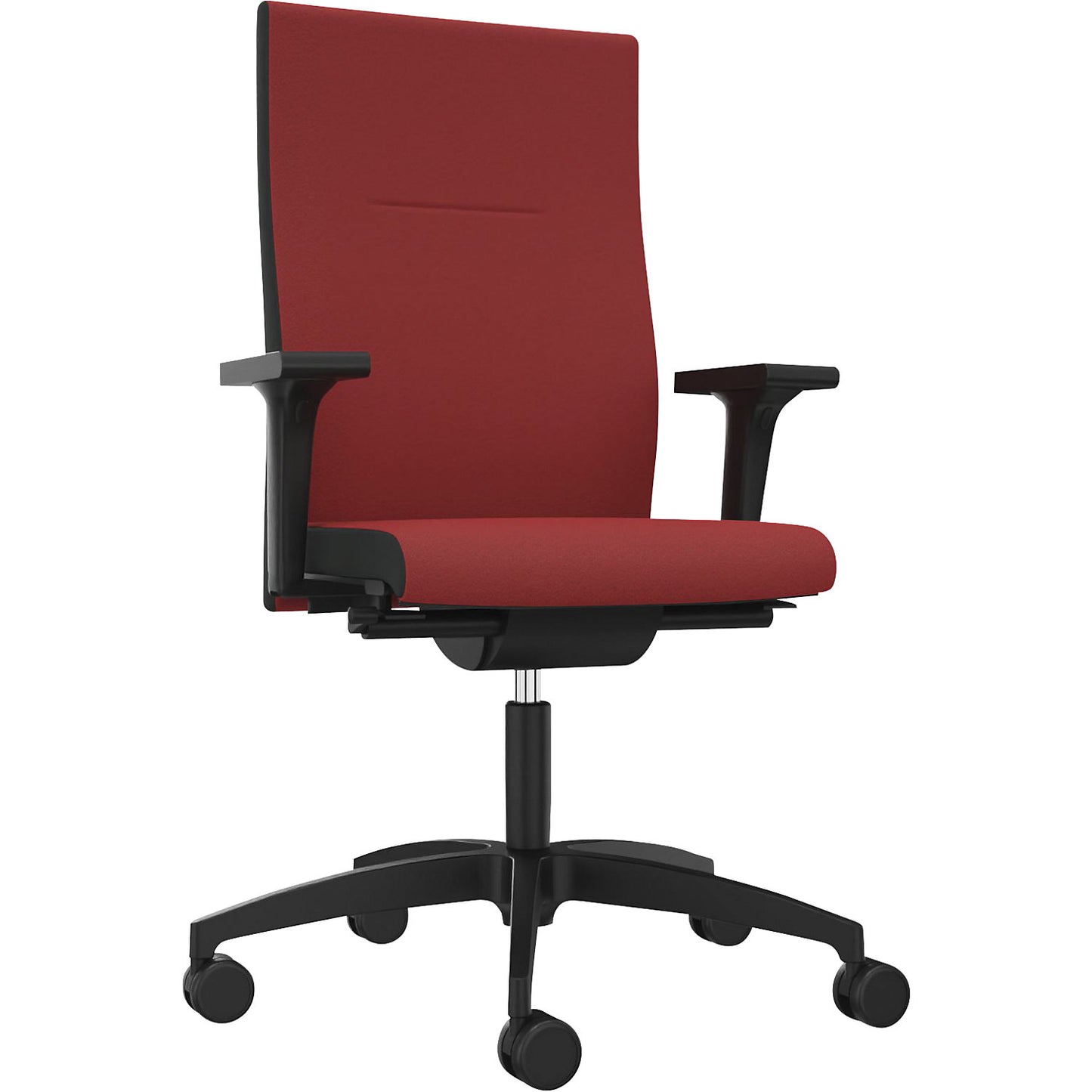CUBO Classic ZÜCO office chair, upholstered backrest, chilli red.