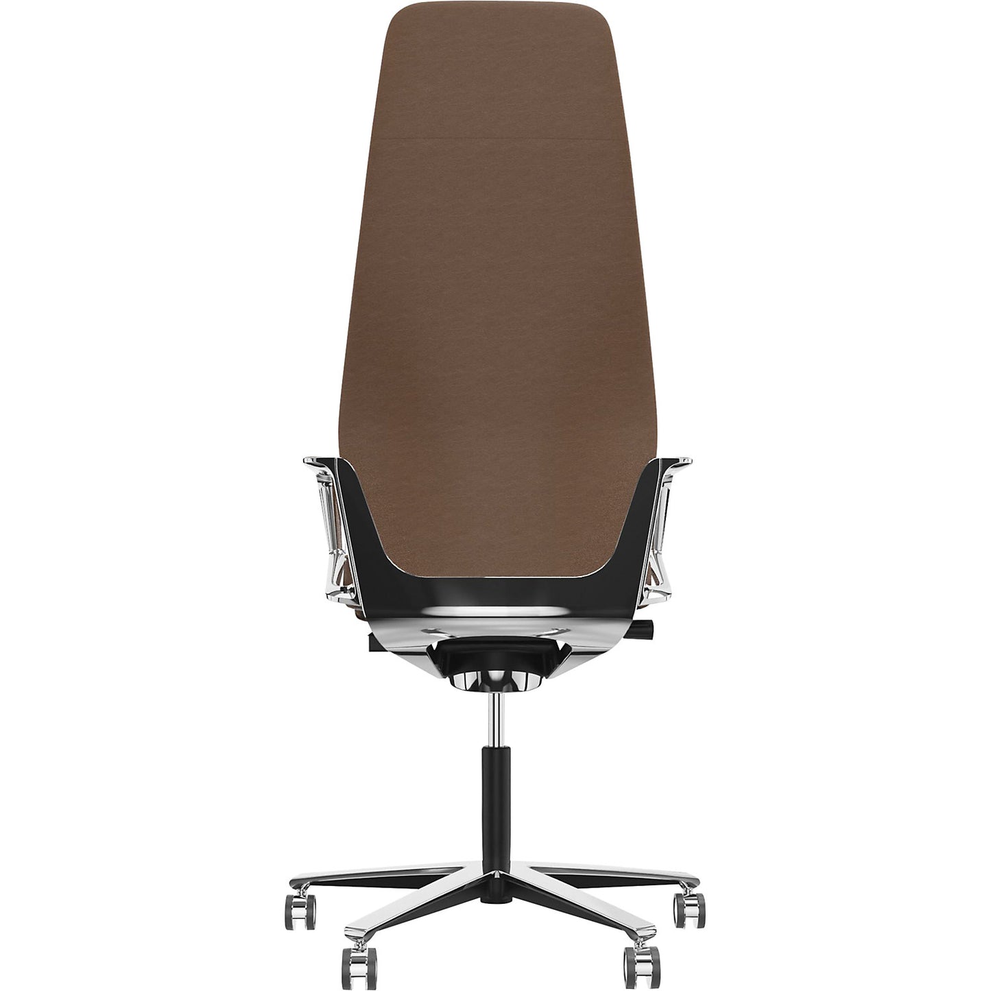 Signo 0185 ZÜCO Premium F leather office chair, upholstered backrest, brown.
