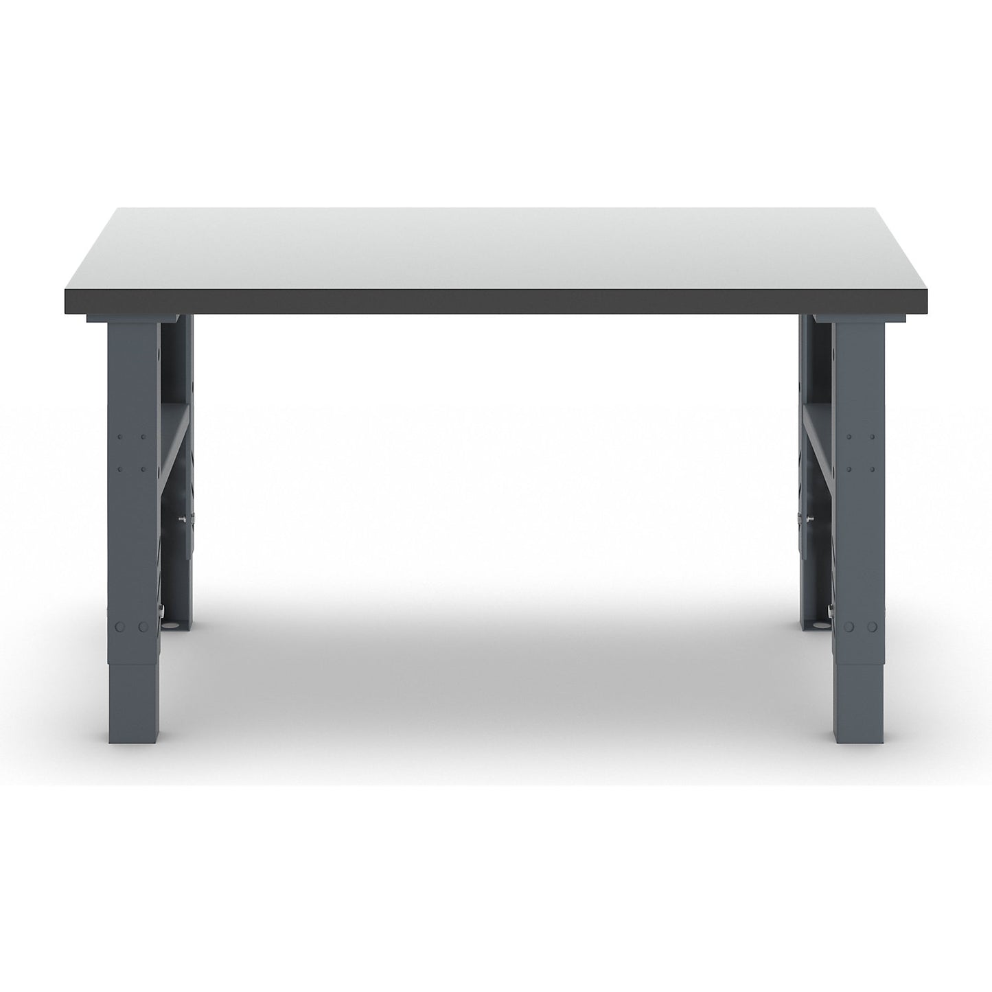 Workbench, modular system, height 740 - 1000 mm, WxD 1600 x 800 mm, hard laminate worktop.