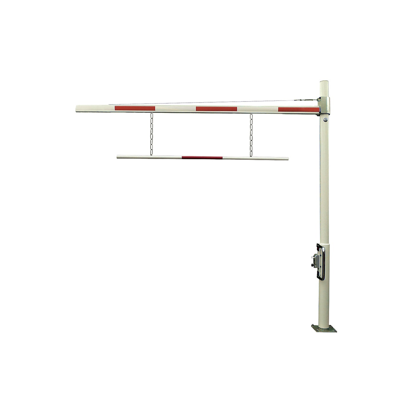 Swivelling height limit, red-white, width 6000 mm.