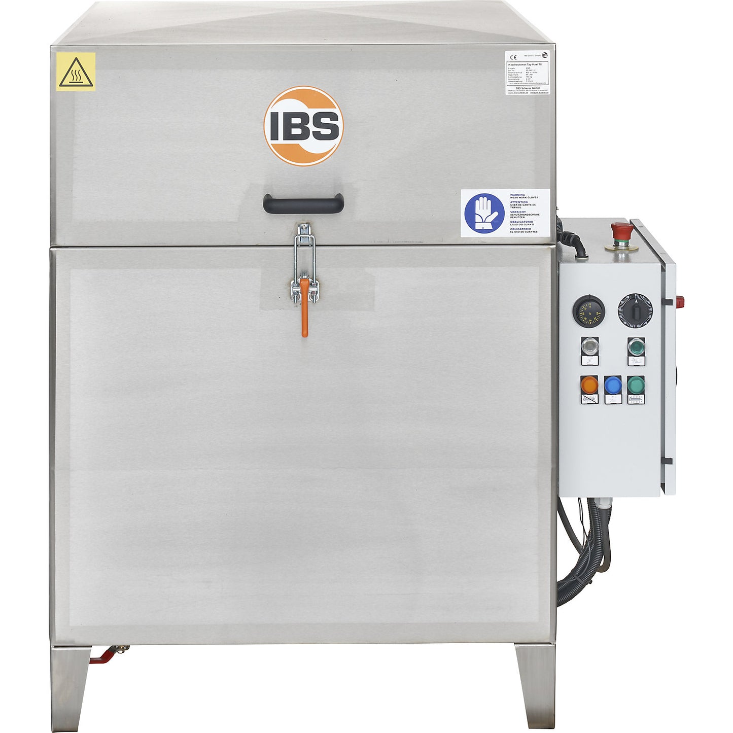 Parts cleaner type Maxi 78, load capacity 150 kg, work surface WxD 780 x 780 mm.
