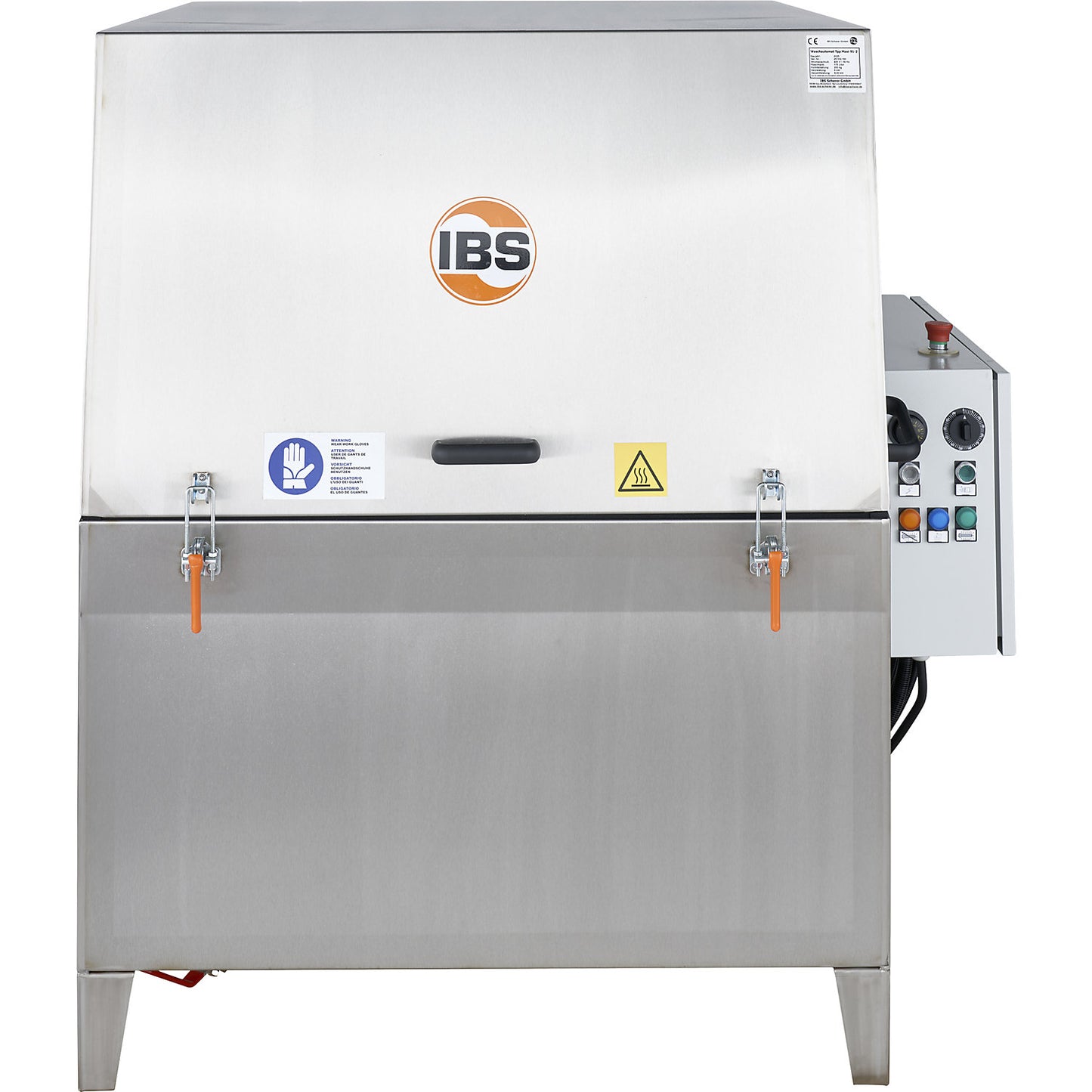 Parts cleaner type Maxi 91-2, load capacity 200 kg, work surface WxD 910 x 910 mm.
