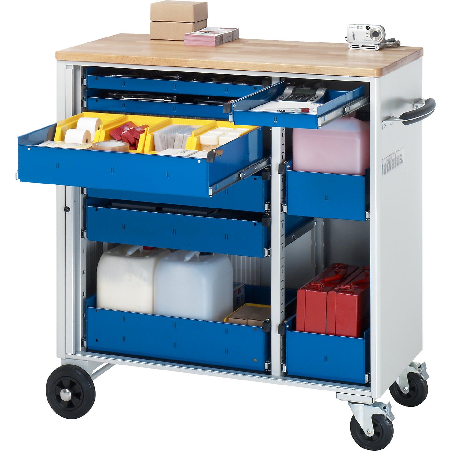 Tool trolley, 9 drawers, HxWxD 1080 x 1025 x 520 mm.