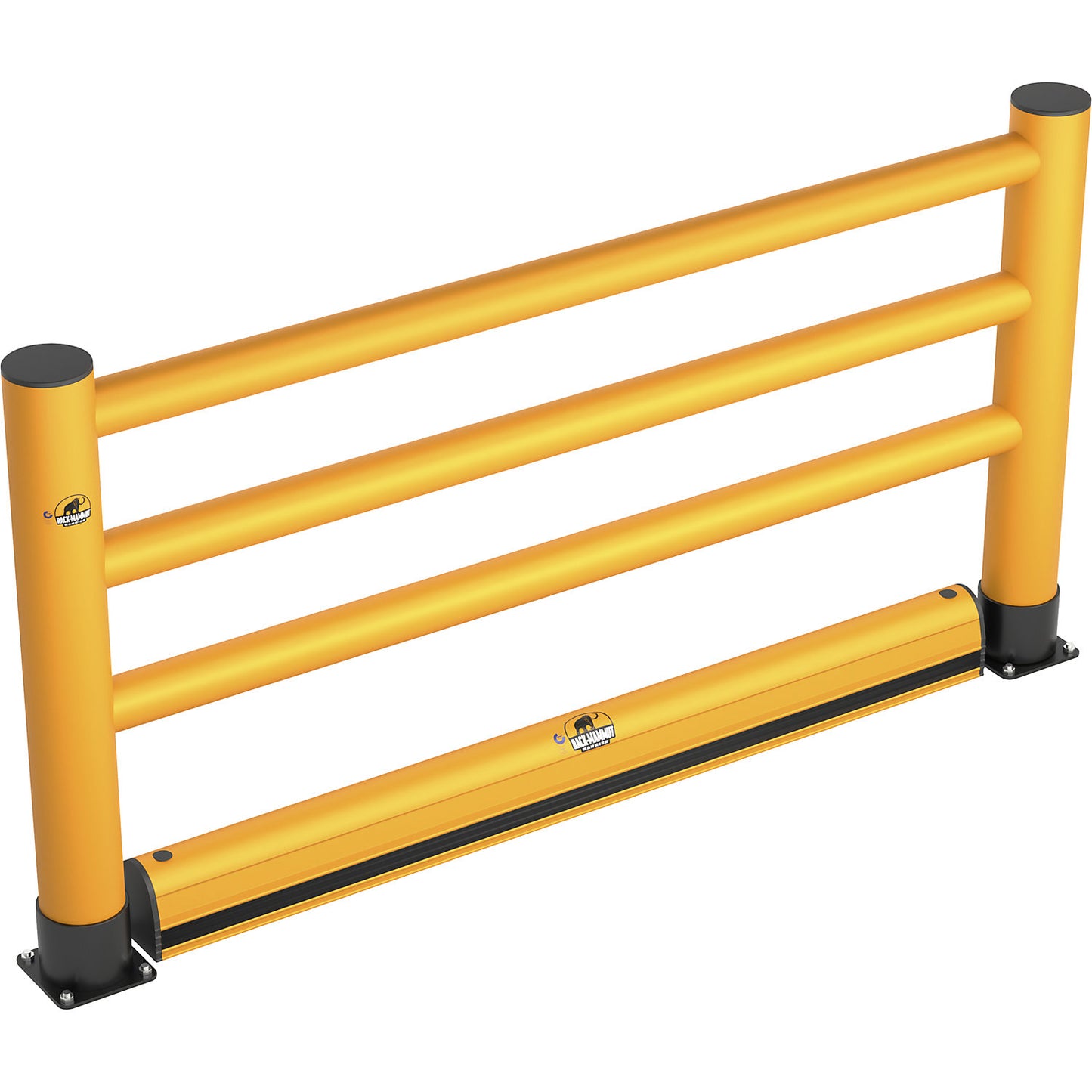 Handrail, 3 crossbars with floor barrier, length 2000 mm.