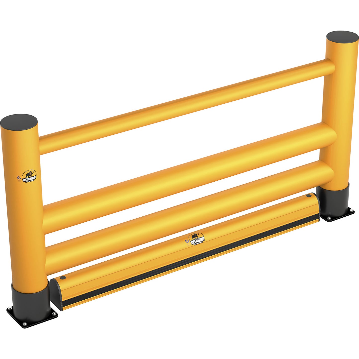Handrail, double plank, 1 crossbar, floor barrier, length 2 m.