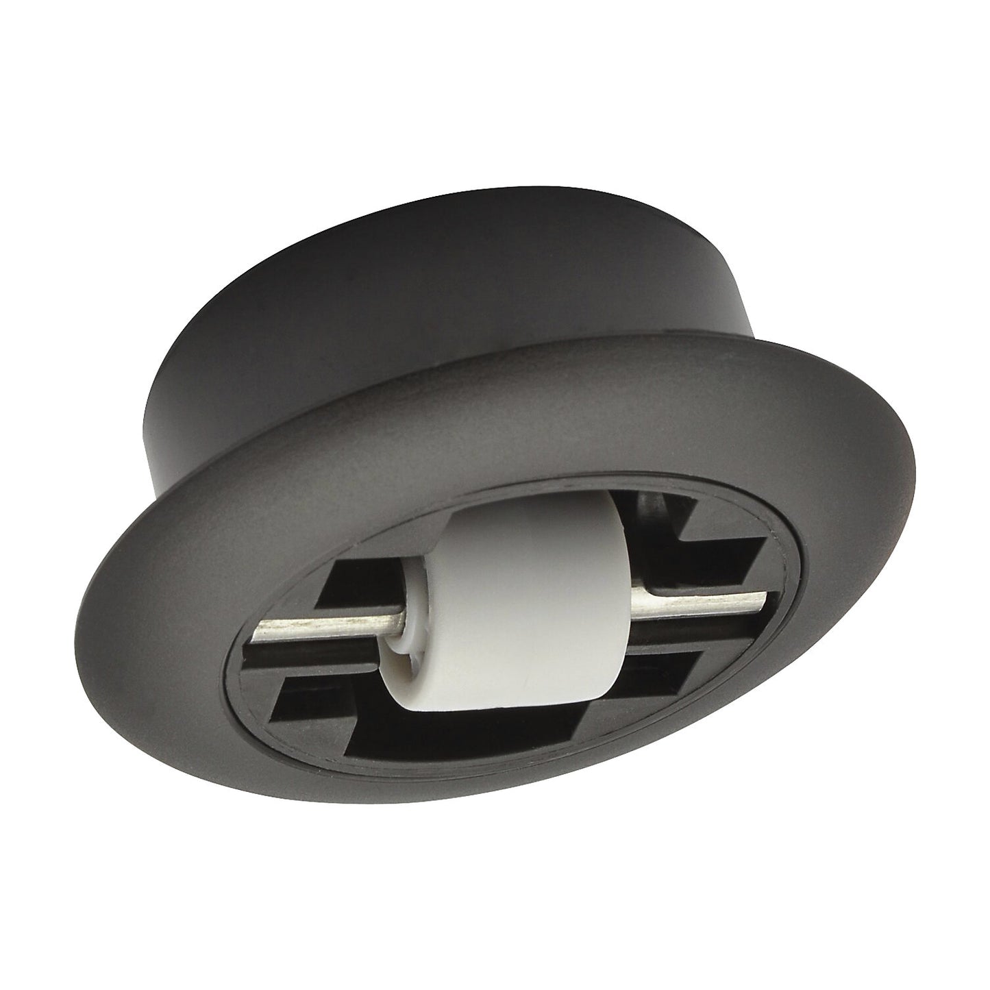 Furniture castor Roller-Mini, hole ØxH 40 x 17 mm, soft, for hard floors, plain bearing, fixed castor.