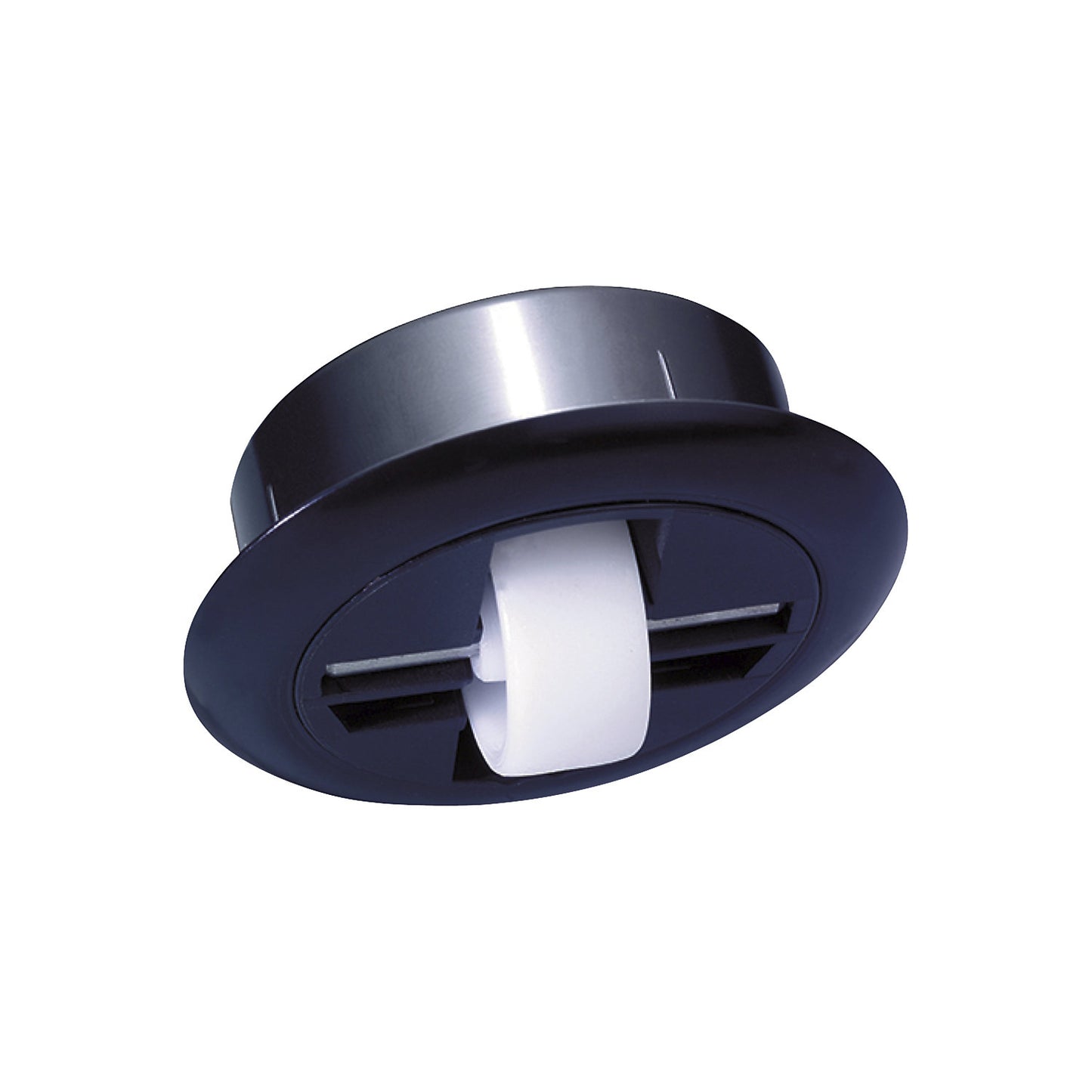 Furniture castor Roller-Mini, hole ØxH 50 x 17 mm, hard, for soft floors, plain bearing, fixed castor.