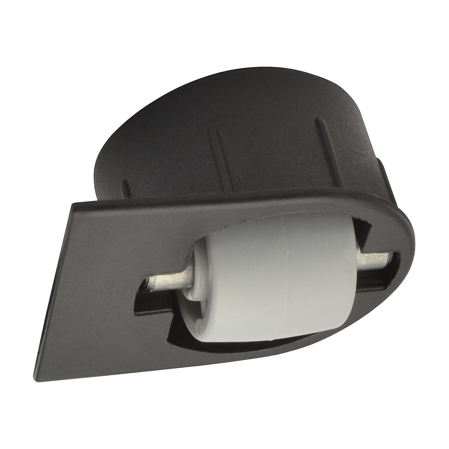 Roller-Mini BSR fixed castor, hole ØxH 25 x 14 mm, with flange, soft, for hard floors, plain bearing, fixed castor.