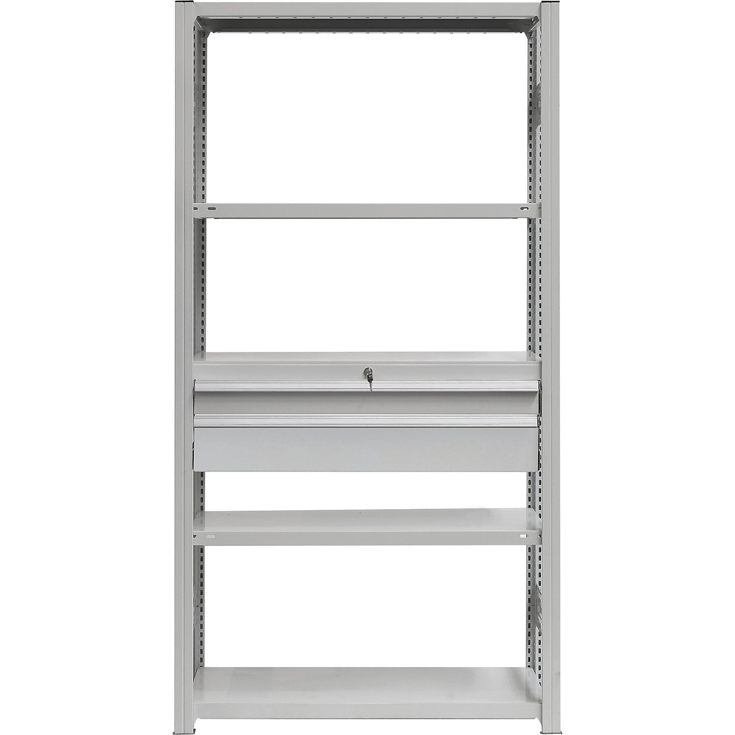 Drawer set, 2 drawers, powder coated, WxD 1000 x 600 mm, max. load 60 kg, installation height 300 mm.