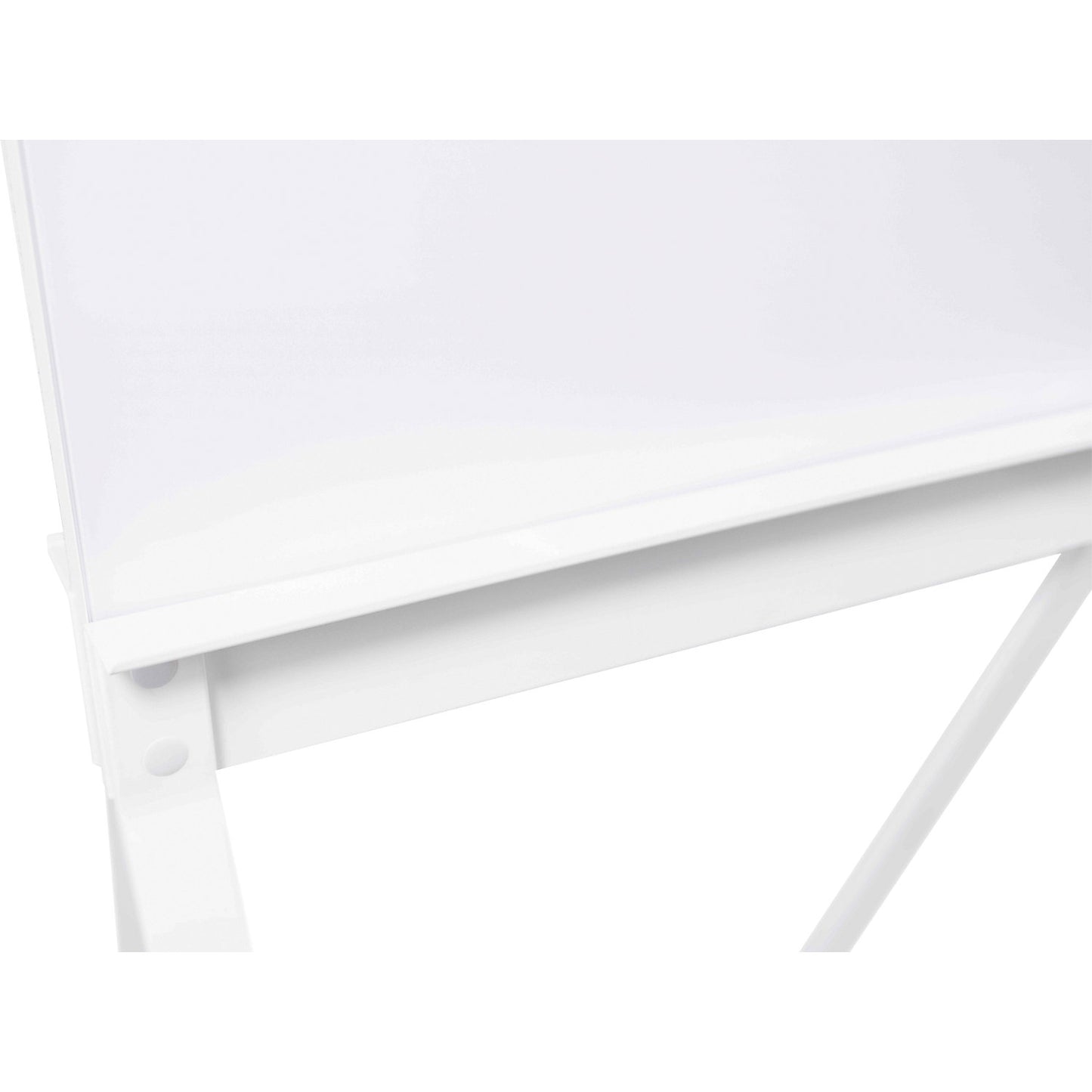 Designer glass board, mobile, magnetic, WxH 760 x 1800 mm, white.