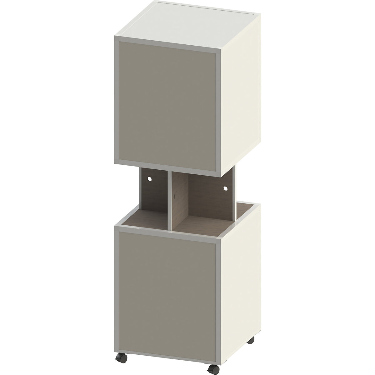 Information column sheet steel, mobile, HxW 1884 x 620 mm, beige fabric, marone oak finish.