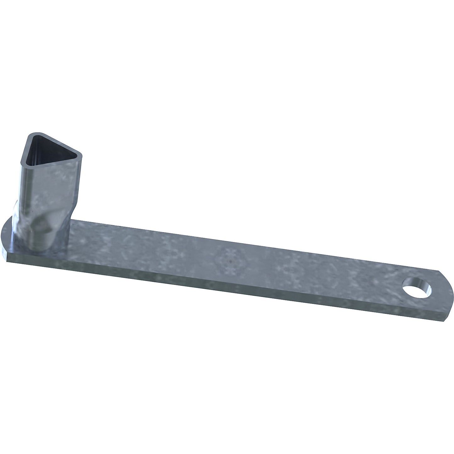 Standard triangular key, HxWxD 25 x 45 x 180 mm, silver.