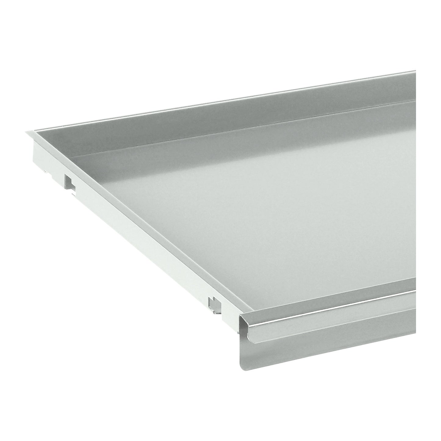 Pull-out shelf for ESD double door cupboard, HxWxD 53 x 867 x 459 mm, max. load 50 kg, light grey RAL 7035.