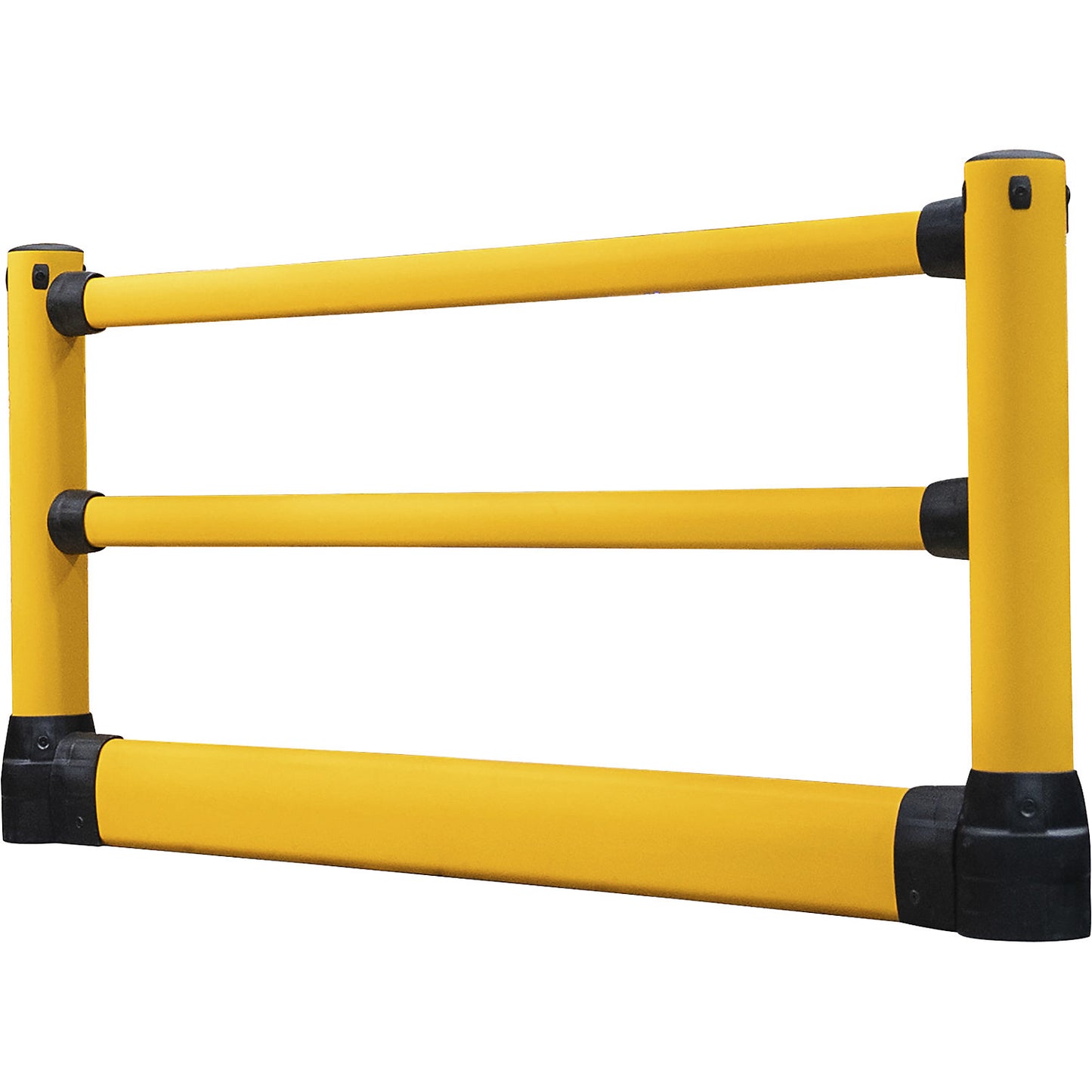 S-Line crash protection railing with forklift guard, LxWxH 2438 x 205 x 1170 mm, middle extension.
