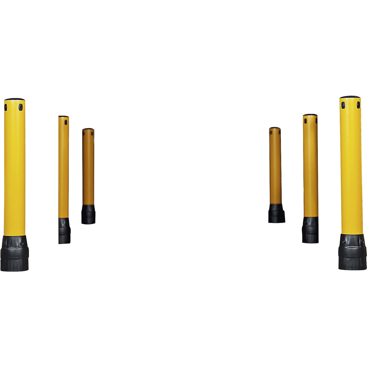 Crash protection bollard, for bolting down, LxWxH 205 x 205 x 1170 mm.