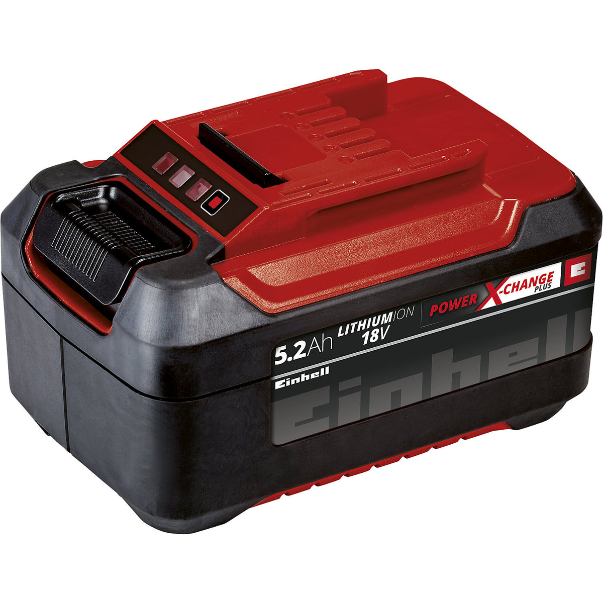 Exchangeable battery, lithium-ion battery (Li-Ion), black, red.