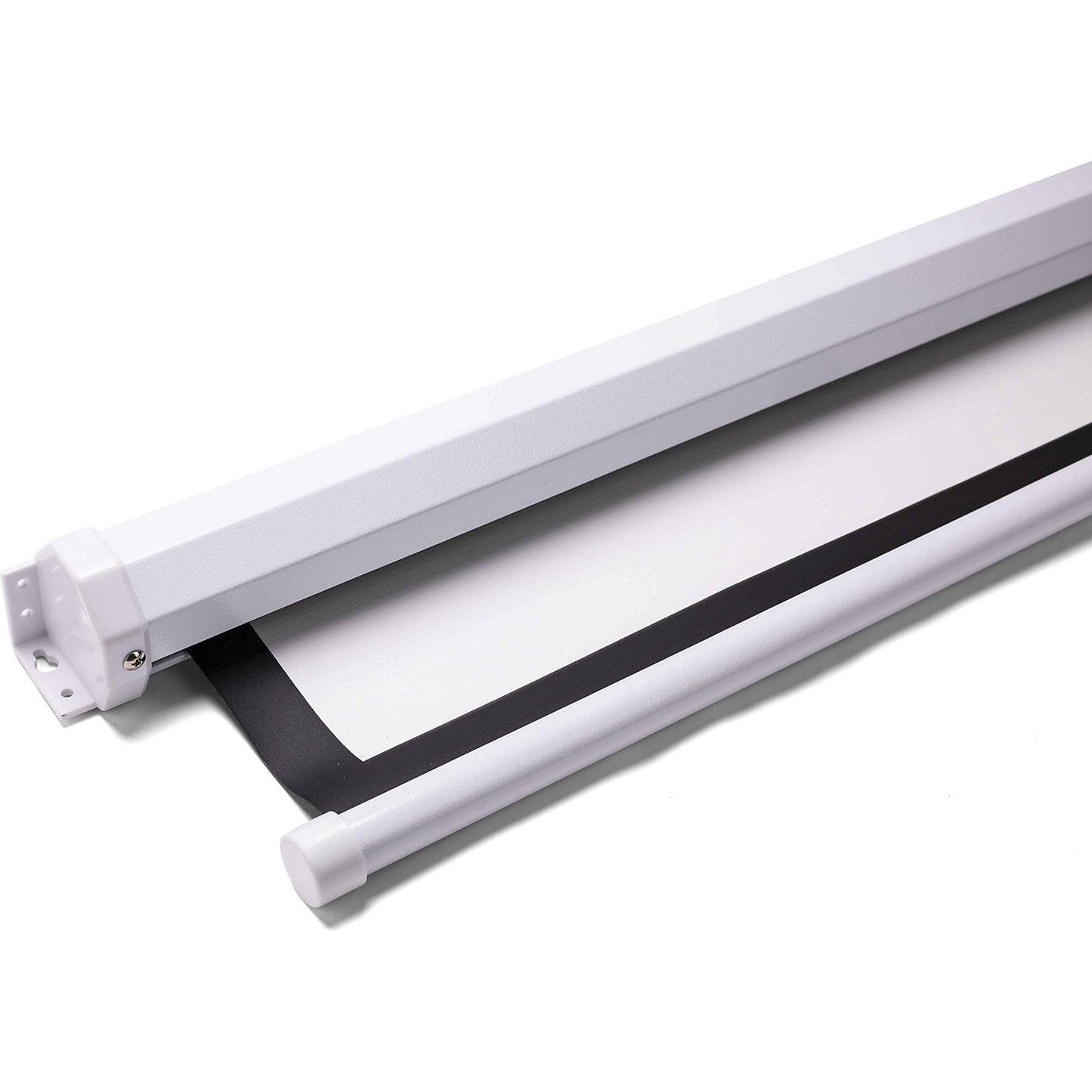 Roller projection screen, polyester / PVC-coated, matt white, screen area WxH 1800 x 1800 mm.