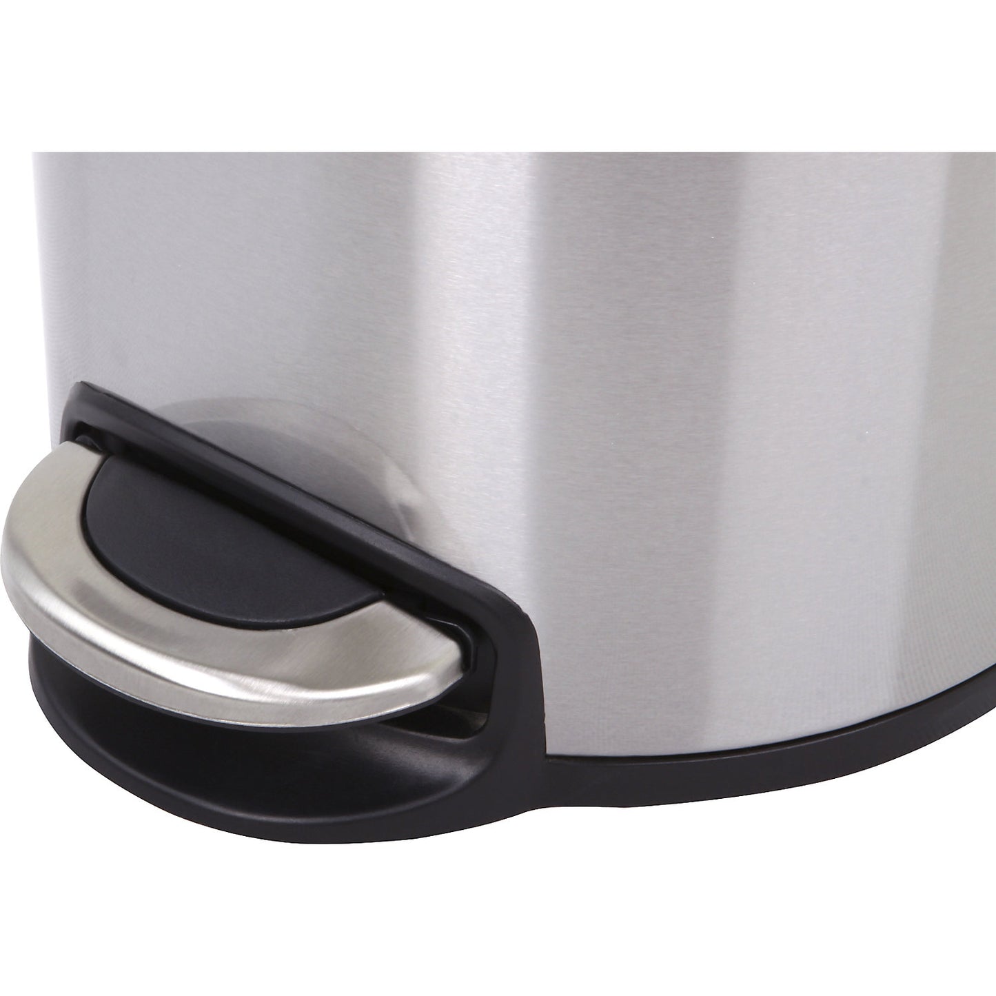 Waste collector with pedal, capacity 30 l, Ø x H 366 x 650 mm, stainless steel.