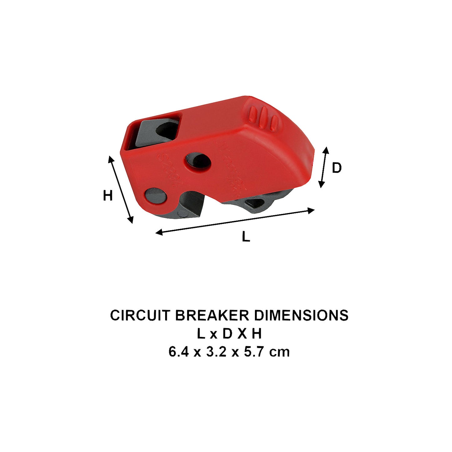 Mini circuit breaker lockout, tool-free universal fit, pack of 12, plastic.